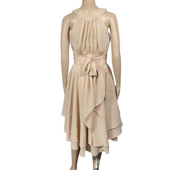 Cream Chiffon Wedding Dress size small - Picture 2 of 8